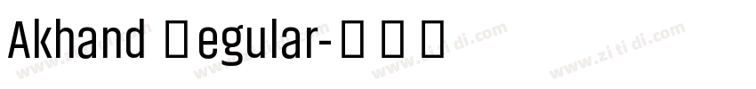 Akhand Regular字体转换